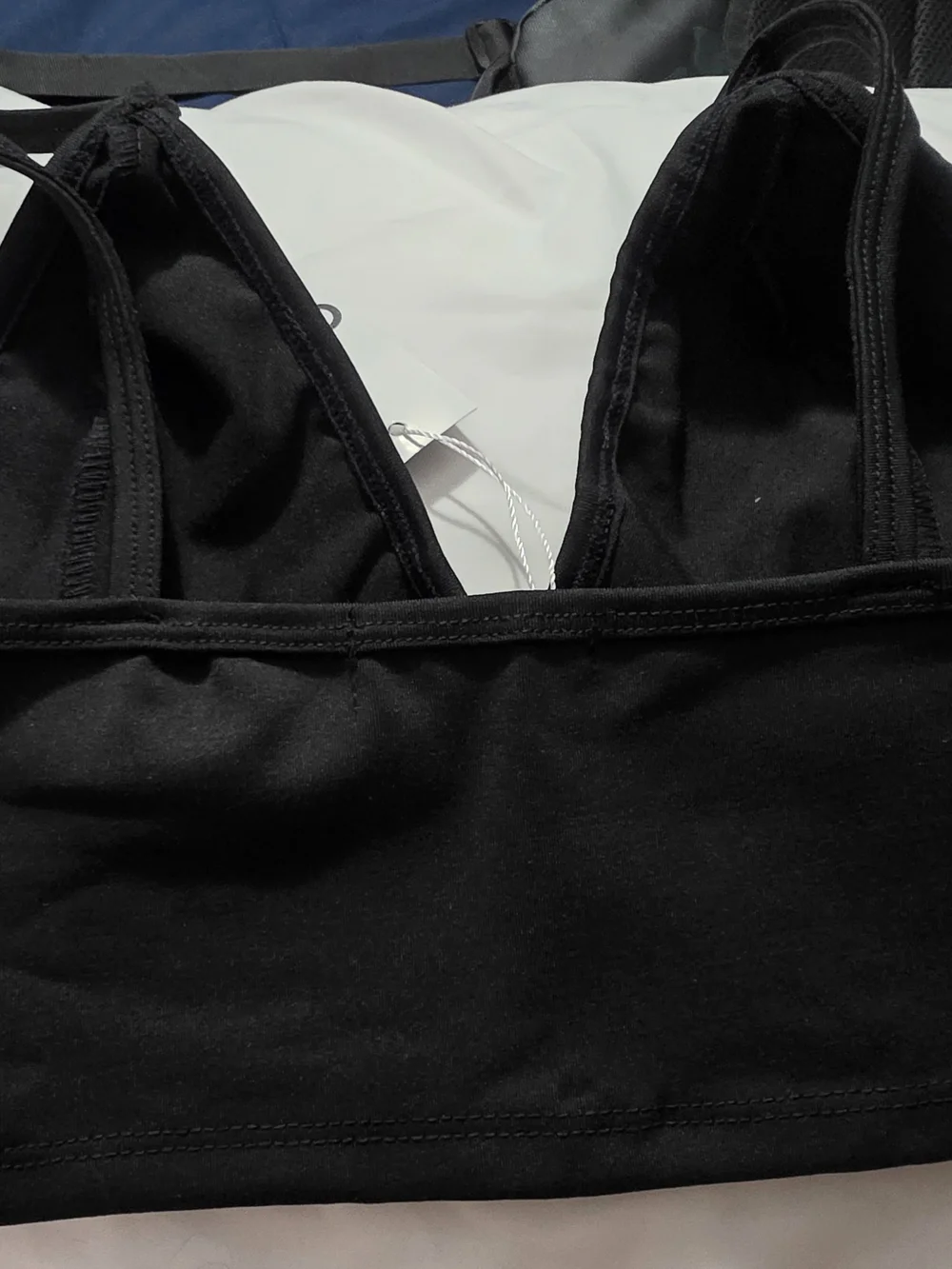 Yoga Black Sports Bra with Embroidered Logo